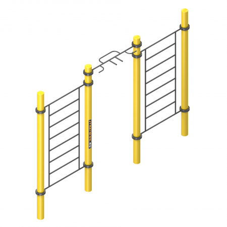 Уличный универсальный турник + двойная Шведская стенка